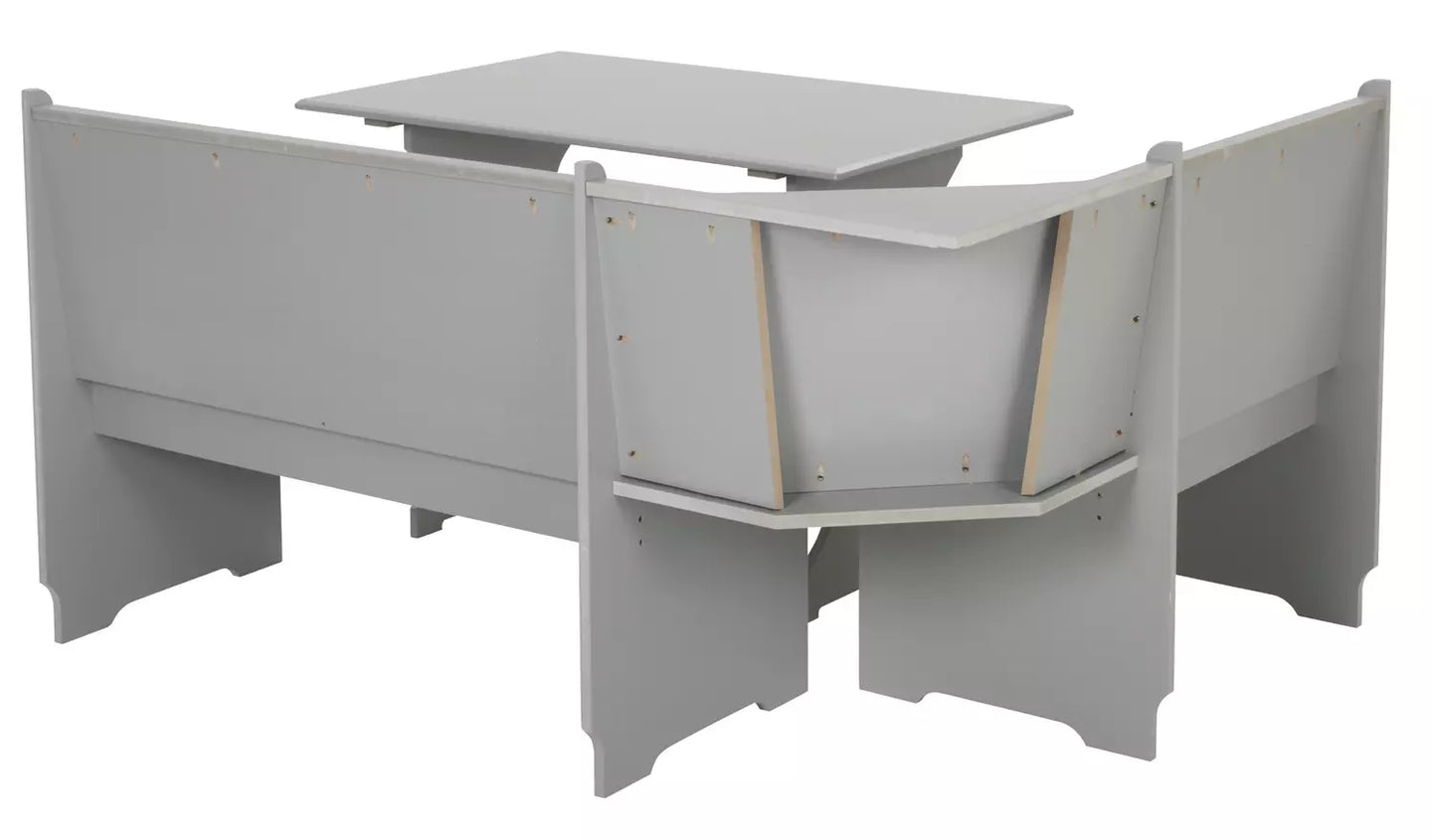 Assembled Grey Dining Table & 1 Grey Bench